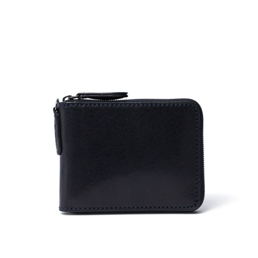 NOMADOI アラバマ ラウンドファスナー 二つ折り札入れ ブラック