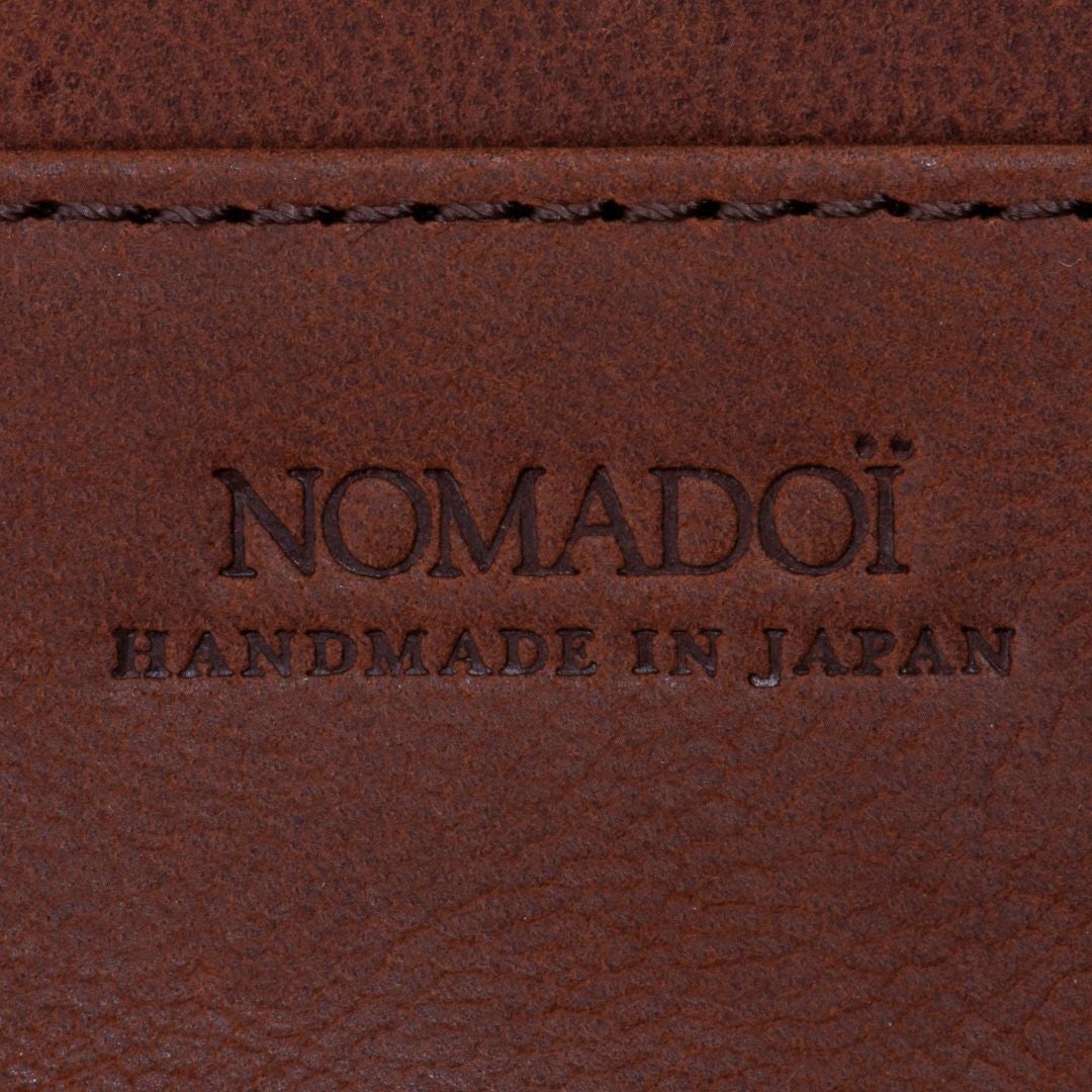 NOMADOI アラバマ ラウンドファスナー 二つ折り札入れ ブラウン