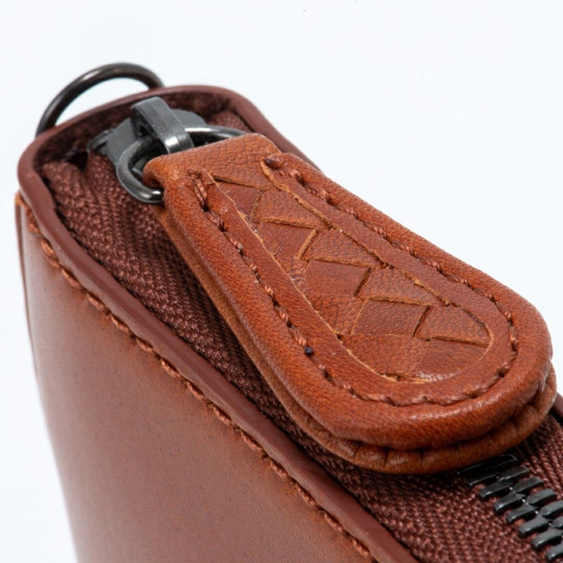 NOMADOI アラバマ ラウンドファスナー 二つ折り札入れ ブラウン