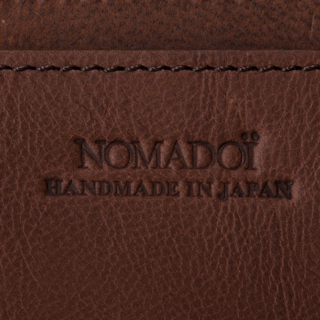 NOMADOI アラバマ ラウンドファスナー 二つ折り札入れ ブラウン