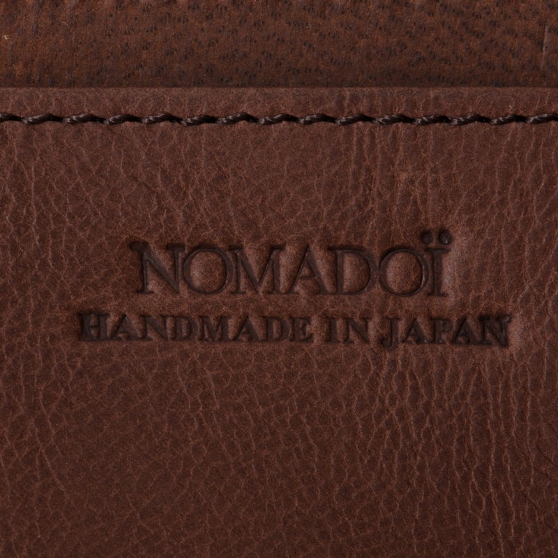NOMADOI アラバマ ラウンドファスナー 二つ折り札入れ ブラウン