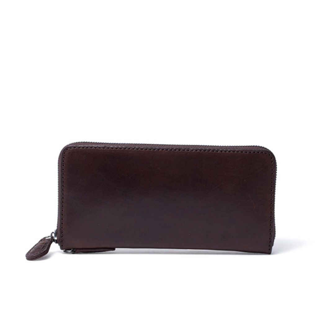 NOMADOI アラバマ ラウンドファスナー長財布 シングル チョコ