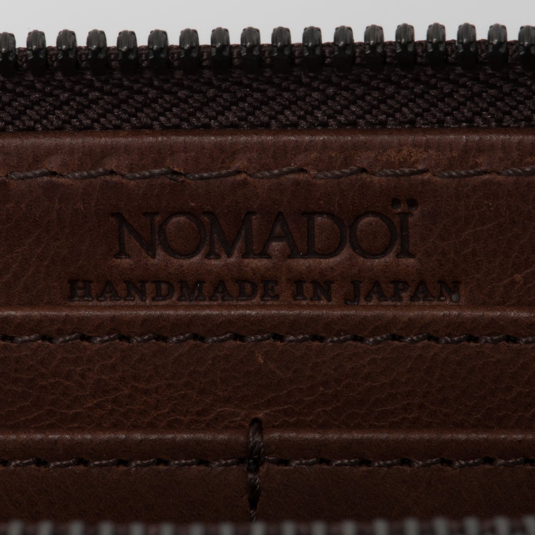 NOMADOI アラバマ ラウンドファスナー長財布 シングル チョコ