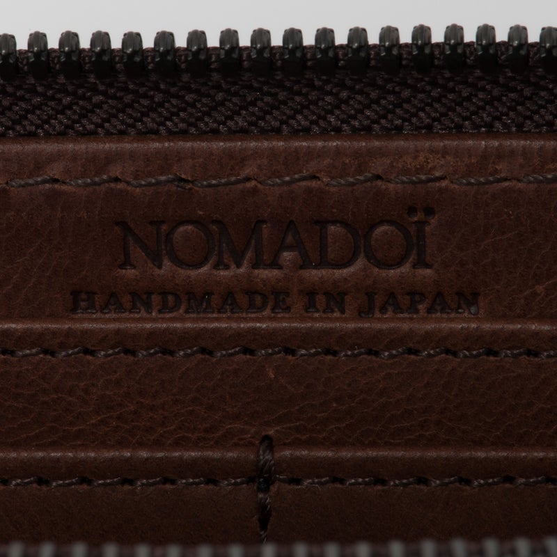 NOMADOI アラバマ ラウンドファスナー長財布 シングル チョコ