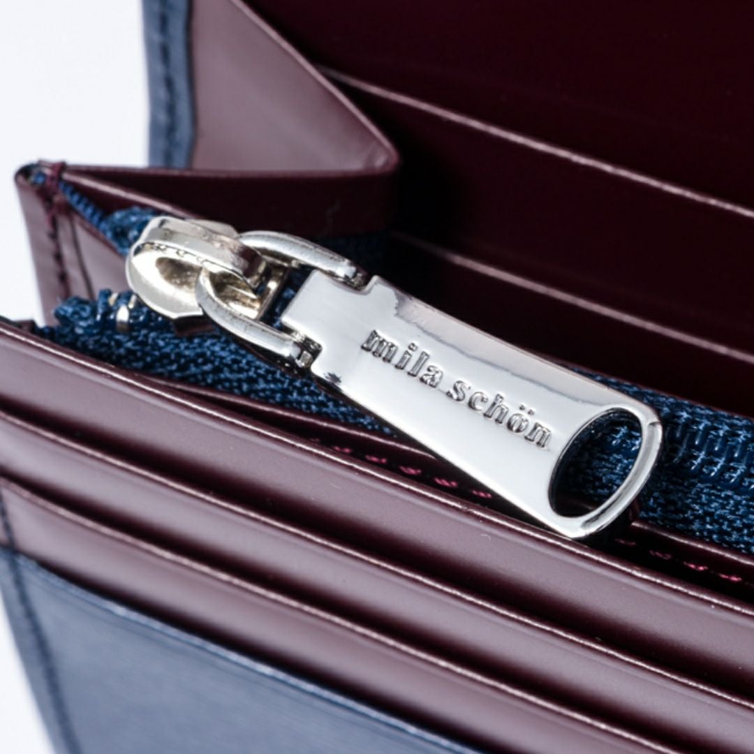 mila schon falterona(ファルテローナ) 長財布 ネイビー