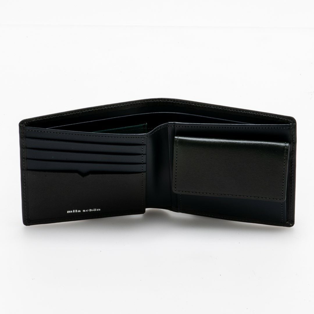 mila schon falterona(ファルテローナ) 小銭入れ付き折り財布 グリーン
