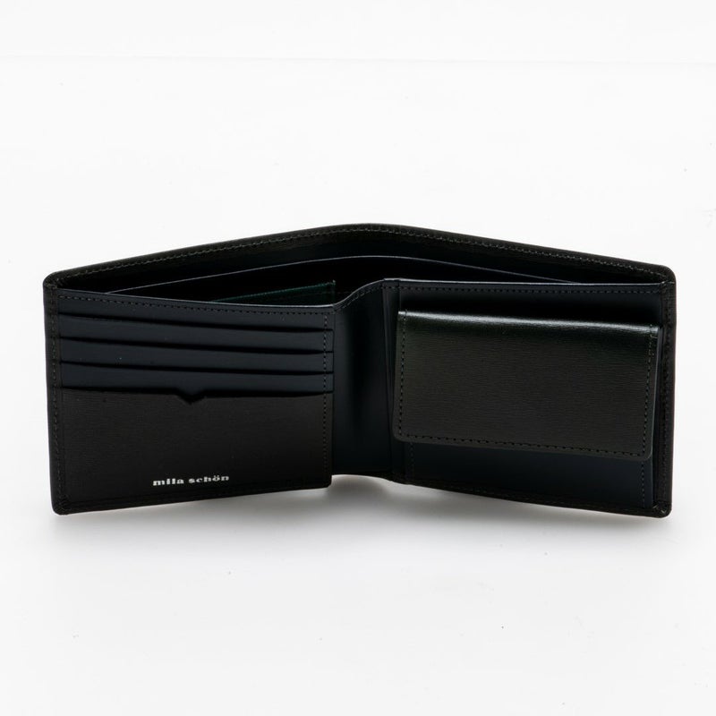 mila schon falterona(ファルテローナ) 小銭入れ付き折り財布 グリーン