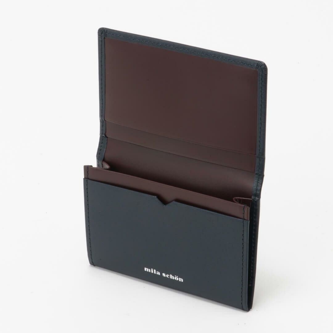 mila schon falterona(ファルテローナ) 名刺入れ ネイビー