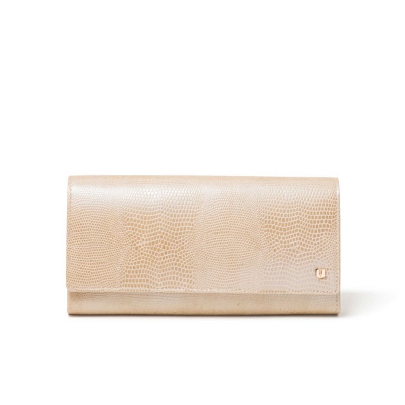 U by ungaro ピエッツ ダブルファスナー長財布 ベージュ
