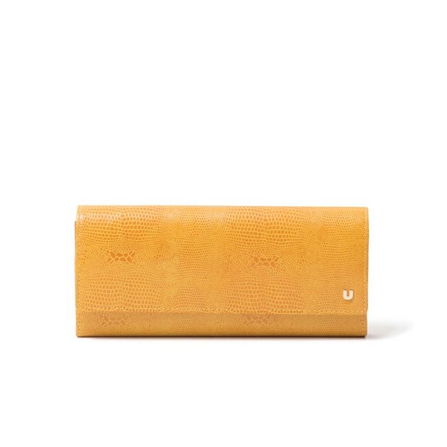 【U by ungaro ムック本掲載】U by ungaro ピエッツ フタ付BOX長財布 イエロー