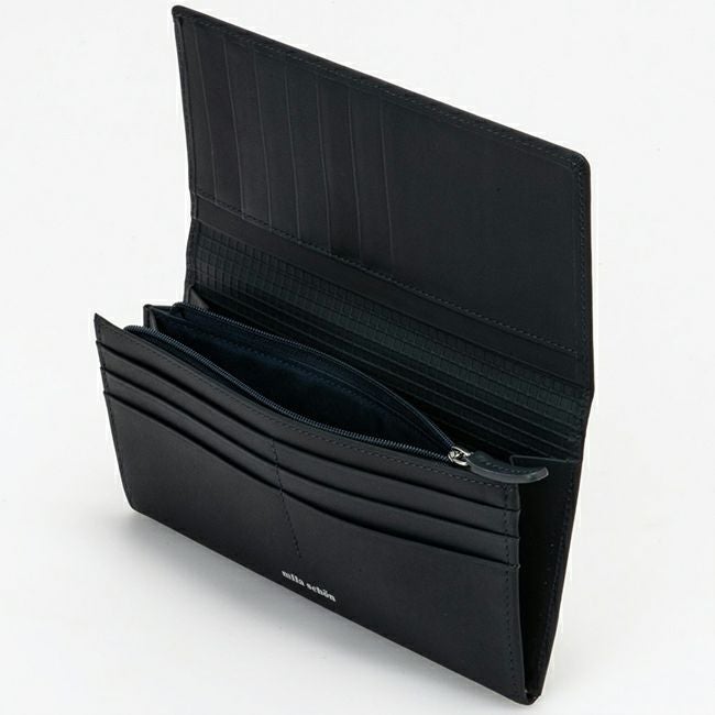 mila schon CALF LEATHER 長財布 ネイビー