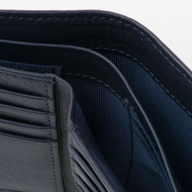 mila schon CALF LEATHER カード付き二つ折り財布 ネイビー