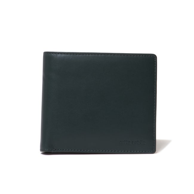 mila schon CALF LEATHER 小銭入付き二つ折り財布 グリーン