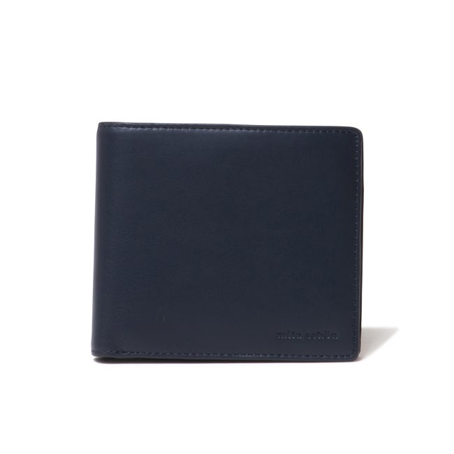 mila schon CALF LEATHER 小銭入付き二つ折り財布 ネイビー