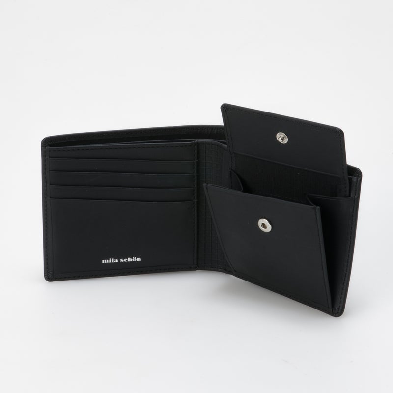 mila schon CALF LEATHER 二つ折り財布【MSMW7JS2】 ブラック