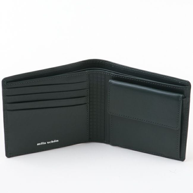 mila schon CALF LEATHER 小銭入付き二つ折り財布