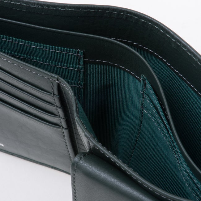 mila schon CALF LEATHER 小銭入付き二つ折り財布 グリーン