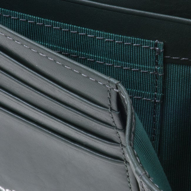 mila schon CALF LEATHER 小銭入付き二つ折り財布 グリーン