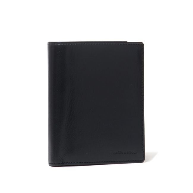 mila schon CALF LEATHER 中ベラ付二つ折り財布 ブラック