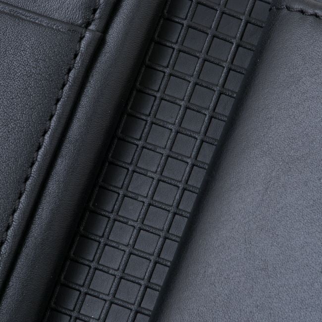 mila schon CALF LEATHER 中ベラ付二つ折り財布 ブラック