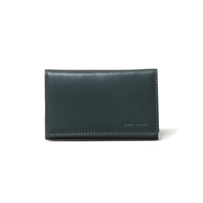 mila schon CALF LEATHER 名刺入れグリーン