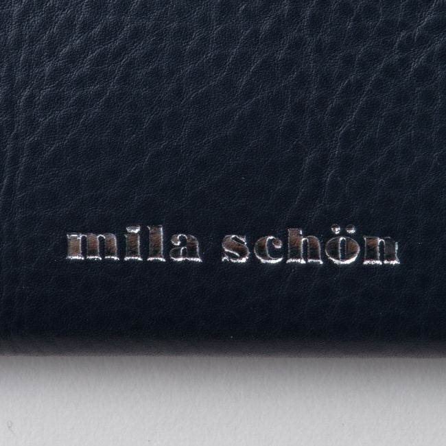 mila schon CALF LEATHER 名刺入れネイビー