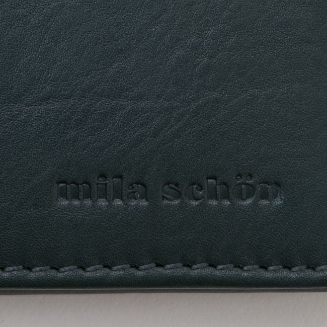 mila schon CALF LEATHER パスケース グリーン