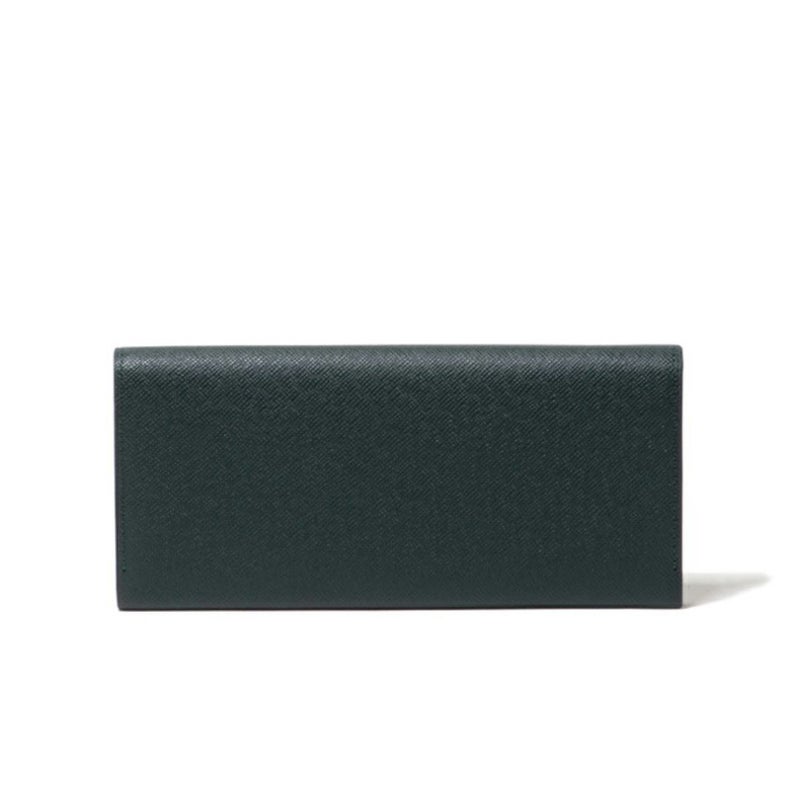 LANVIN COLLECTION couleur du vin かぶせ型長財布 グリーン