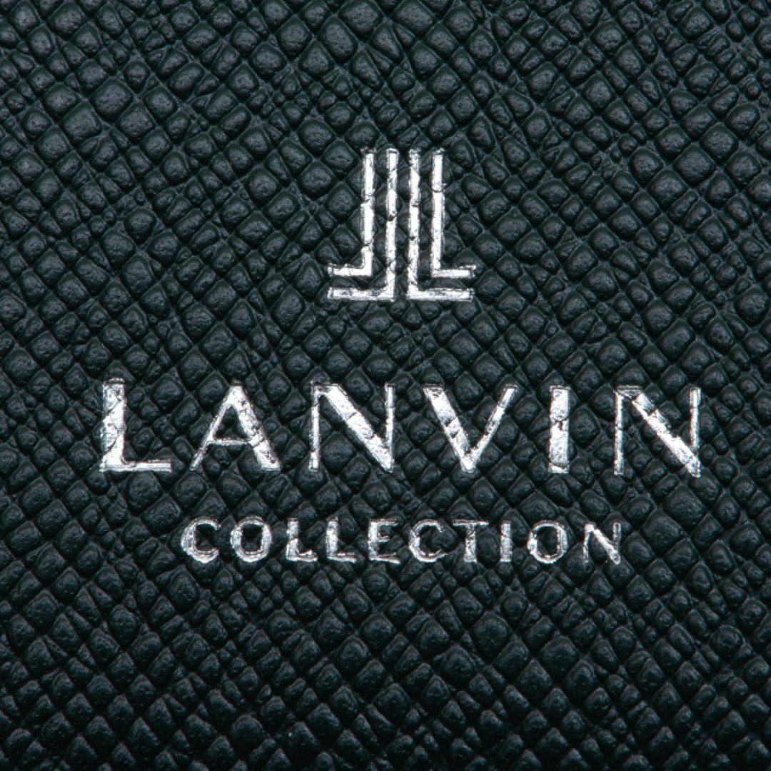 LANVIN COLLECTION couleur du vin かぶせ型長財布 グリーン