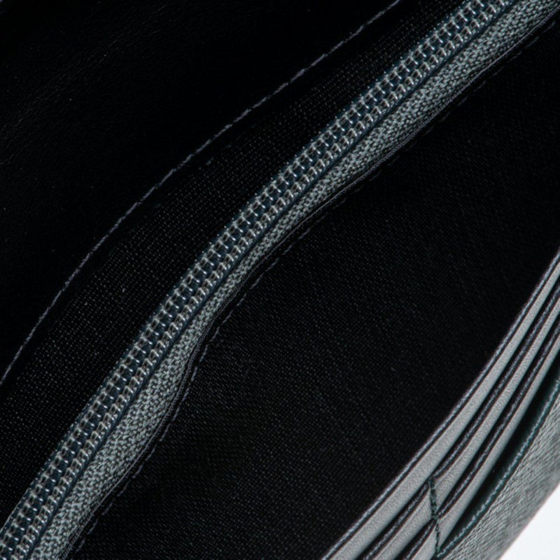 LANVIN COLLECTION couleur du vin かぶせ型長財布 グリーン