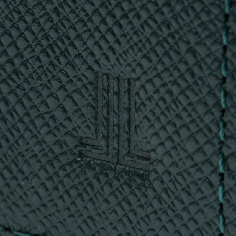 LANVIN COLLECTION couleur du vin かぶせ型長財布 グリーン