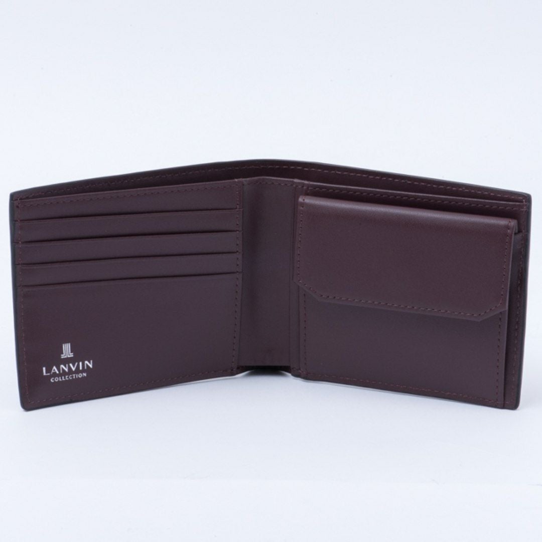 LANVIN COLLECTION couleur du vin 小銭入れ付き二つ折り財布 ブラック