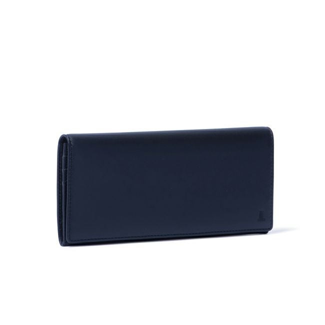 LANVIN COLLECTION EMBOSS COMBINATION かぶせ型長財布 ブラック