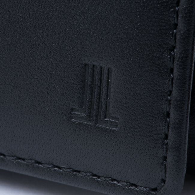 LANVIN COLLECTION EMBOSS COMBINATION かぶせ型長財布 ブラック