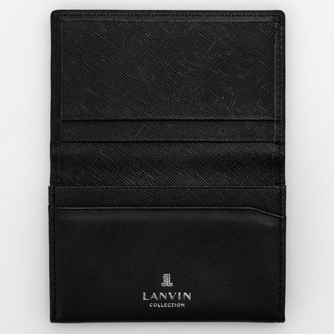 LANVIN COLLECTION EMBOSS COMBINATION 名刺入れ ブラック