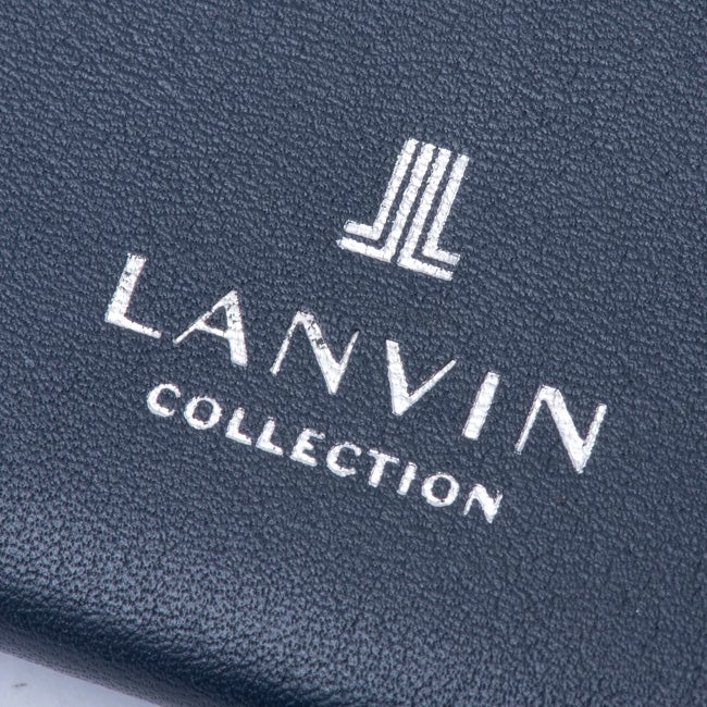 LANVIN COLLECTION EMBOSS COMBINATION 名刺入れ ネイビー