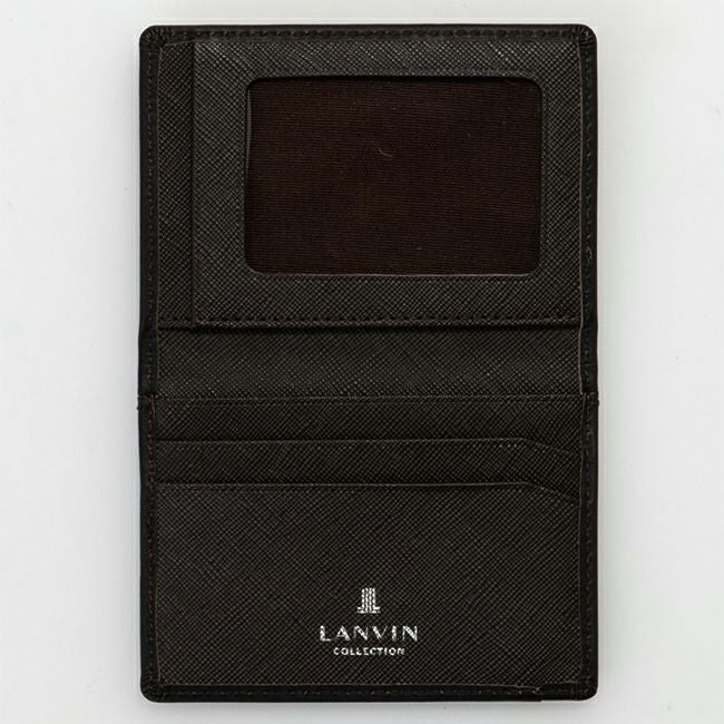 LANVIN COLLECTION EMBOSS COMBINATION パスケース チョコ