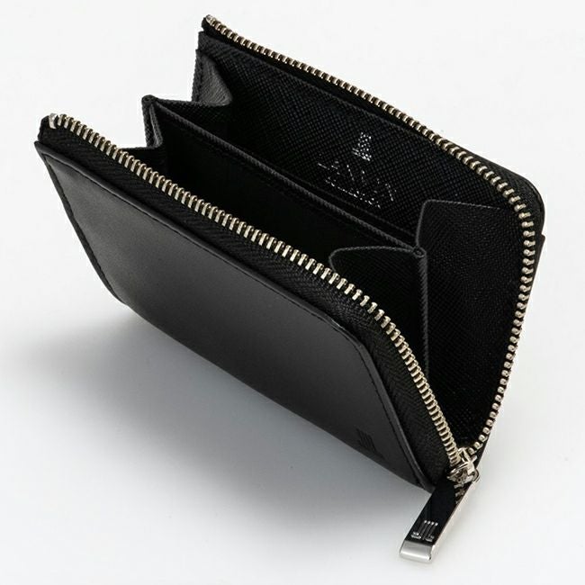 LANVIN COLLECTION EMBOSS COMBINATION L字ファスナー型小銭入れ ブラック