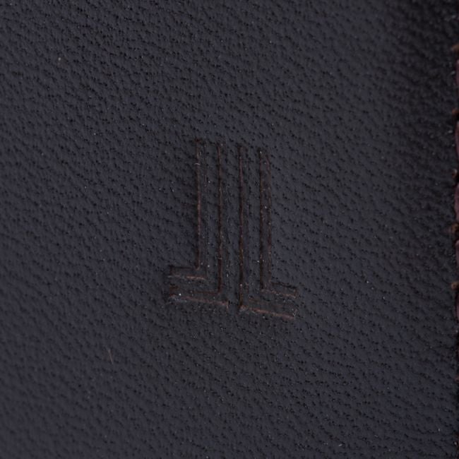 LANVIN COLLECTION EMBOSS COMBINATION L字ファスナー型小銭入れ チョコ