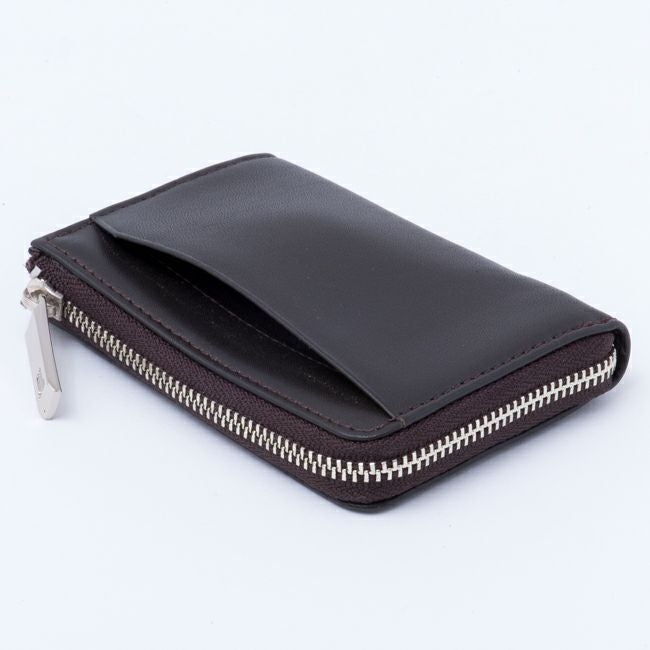 LANVIN COLLECTION EMBOSS COMBINATION L字ファスナー型小銭入れ チョコ