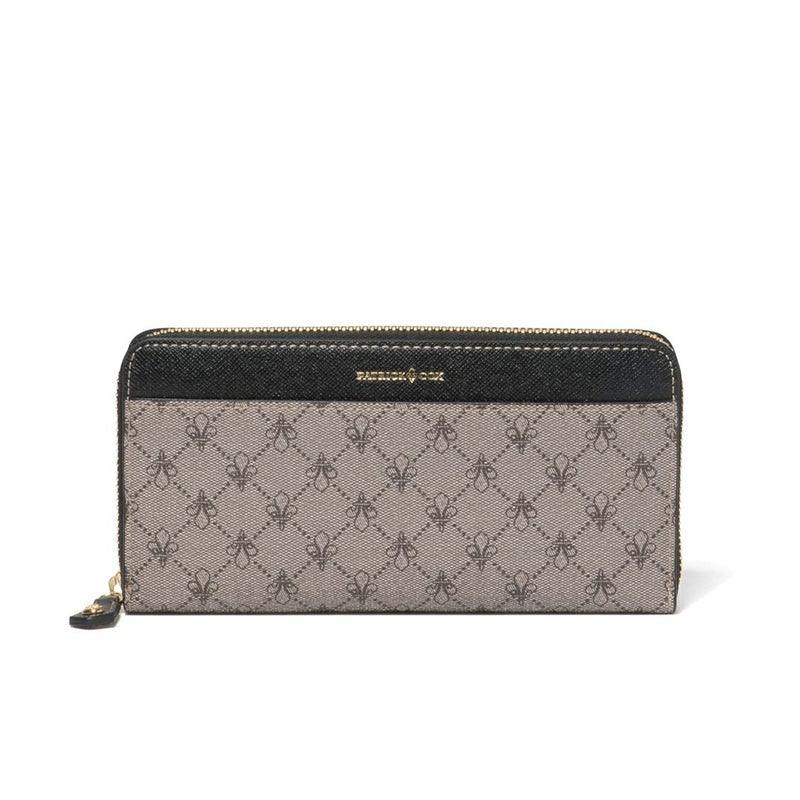 【GINGER掲載】PATRICK COX リッチ ラウンドファスナー長財布 ブラックB