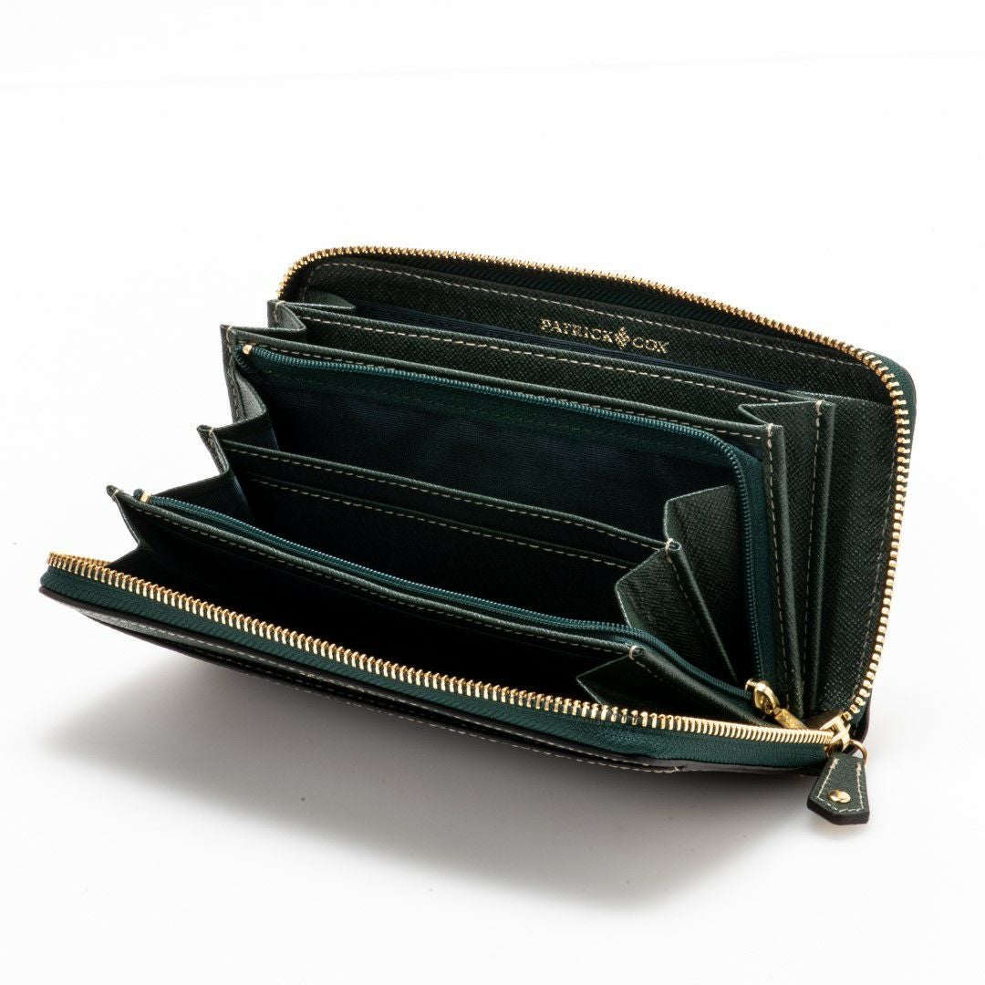 【新品】パトリックコックス✨リッチ ラウンド長財布 ライムグリーン 新品】パトリックコックス✨リッチ ラウンド長財布 ライムグリーンの