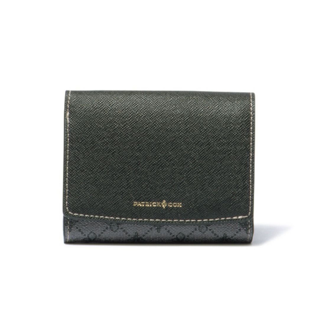PATRICK COX　折り財布　ブラック　チェック　未使用 PATRICK COX KINGS EMBOSS LEATHER 小銭入付き折り財布 商品｜THE BAGMANIA