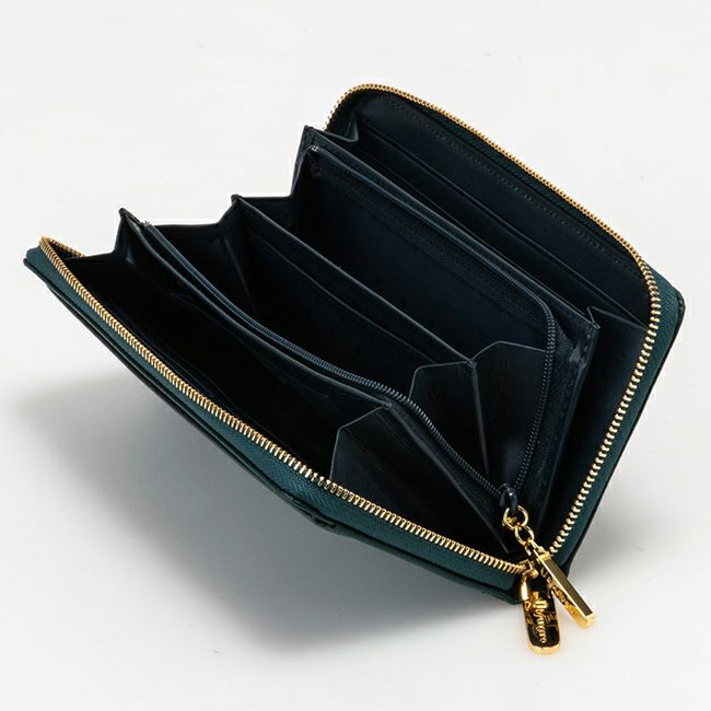  U by ungaro ソフィア ラウンドファスナー長財布 グリーン