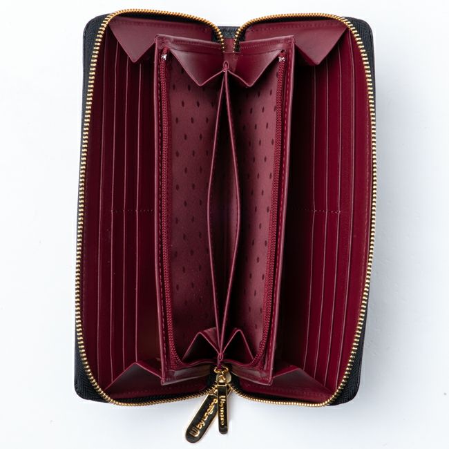  U by ungaro ソフィア ラウンドファスナー長財布 ブラック