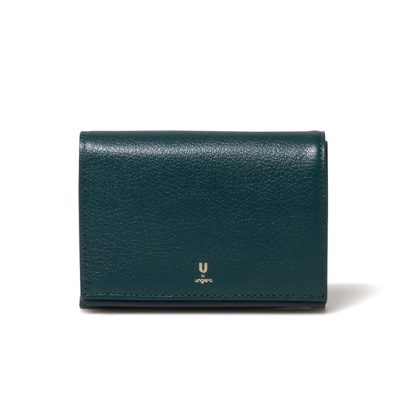 U by ungaro ソフィア L字ファスナー折り財布 グリーン