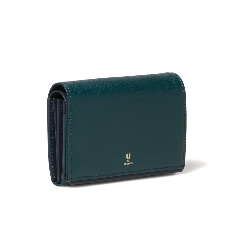 U by ungaro ソフィア L字ファスナー折り財布 グリーン