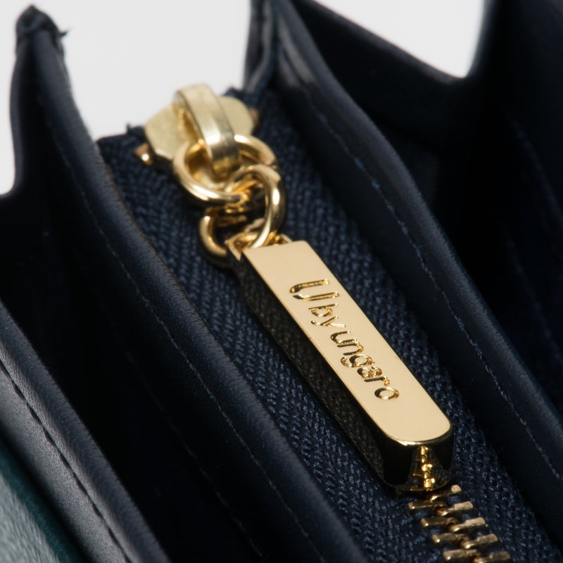 U by ungaro ソフィア L字ファスナー折り財布 グリーン