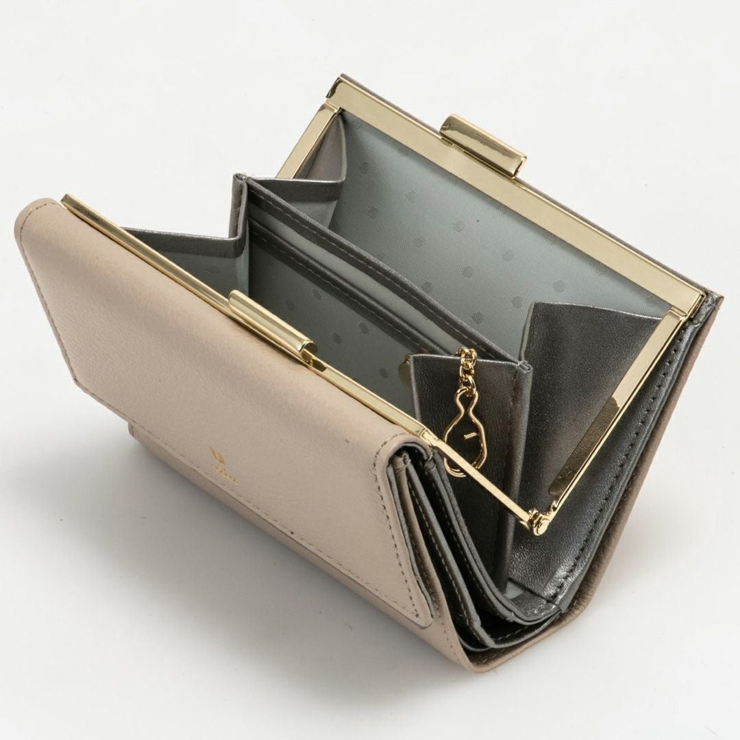 U by ungaroベージュゴールド折り財布 U by ungaro オルガ BOX長財布 商品｜THE BAGMANIA