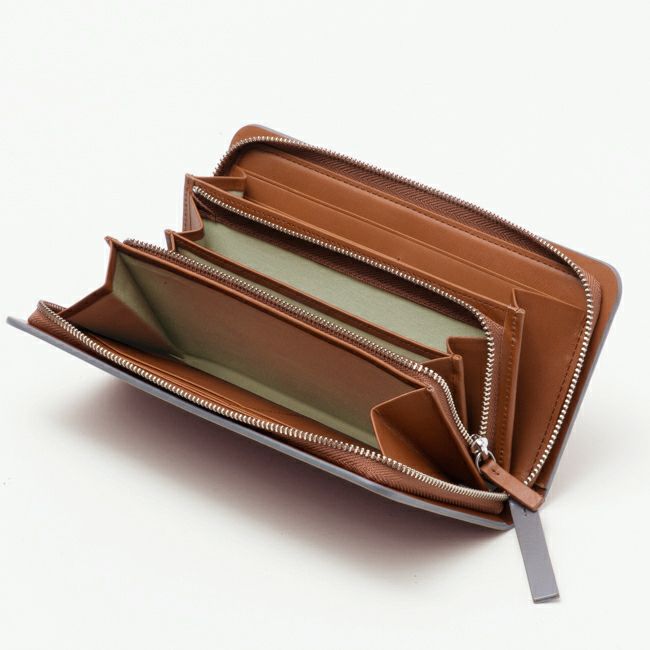 MARGARET HOWELL idea ベンジャミン ラウンドファスナー長財布 グレー